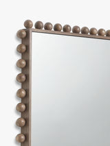 John Lewis Bobbin Rectangular Wood Frame Wall Mirror 85 x 60cm - Natural