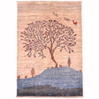 Gooch Oriental Pictorial Hand-knotted Wool Rug X-Small 118 x 84cm - Natural - Kazoop 