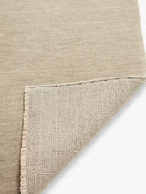 John Lewis Plain New Zealand Wool Rectangular Rug L300 x W200cm - Putty