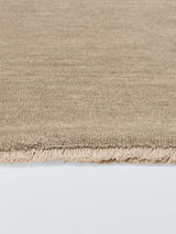 John Lewis Plain New Zealand Wool Rectangular Rug L300 x W200cm - Putty