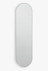 John Lewis Scandi Decorative Metal Oval Lozenge Mirror 122 x 30cm - Silver