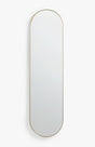 John Lewis Scandi Metal Lozenge Rounded Oval Wall Mirror 122 x 30cm - Gold - Kazoop 