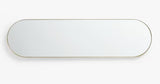 John Lewis Scandi Metal Lozenge Rounded Oval Wall Mirror 122 x 30cm - Gold - Kazoop 