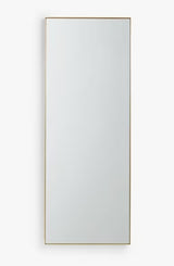John Lewis Scandi Metal Frame Rectangular Hall Wall Mirror 122 x 46cm - Gold