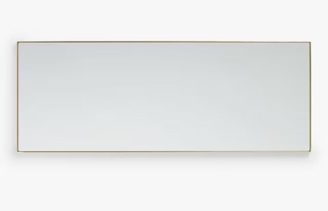John Lewis Scandi Metal Frame Rectangular Hall Wall Mirror 122 x 46cm - Gold