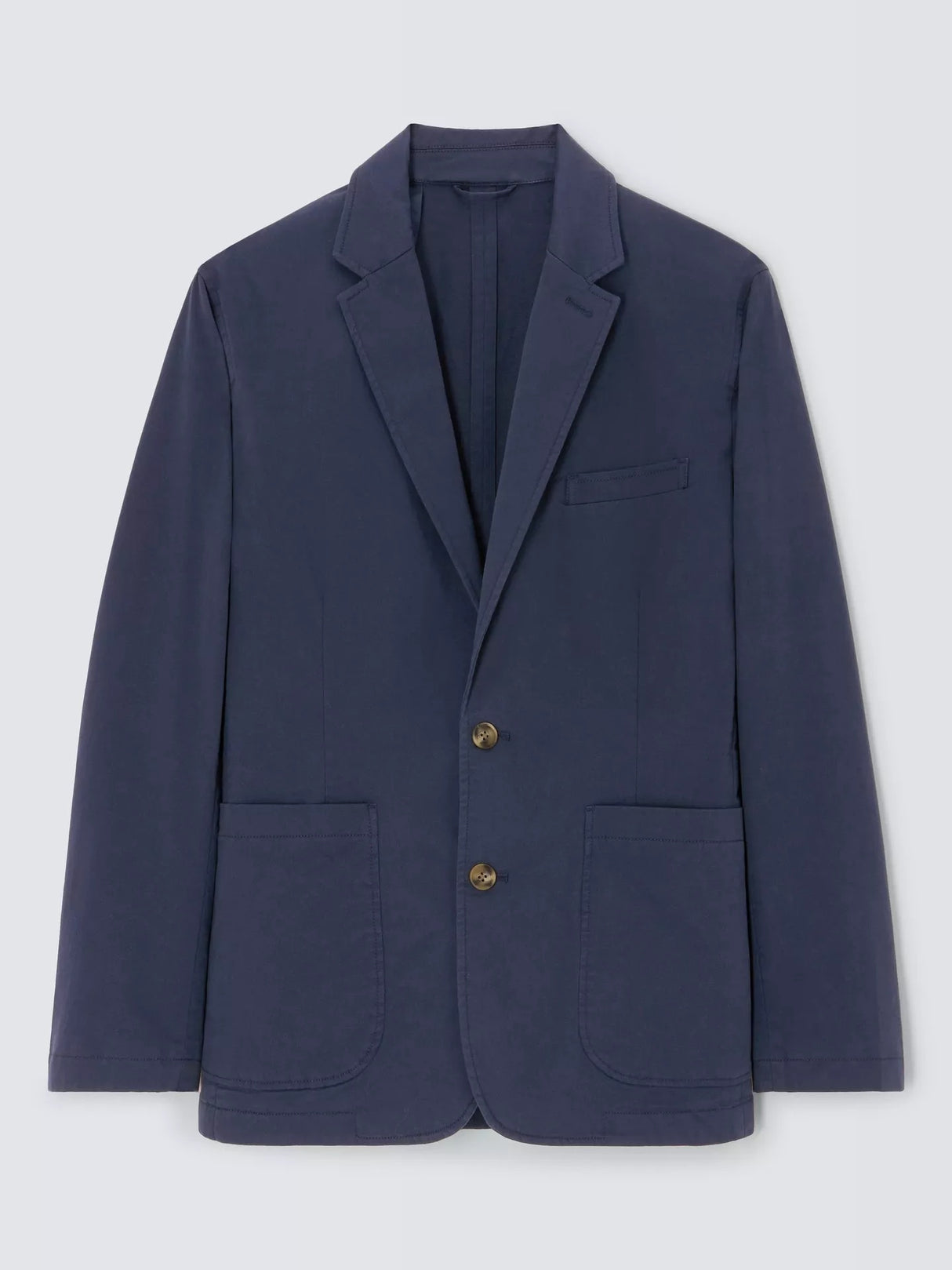 John Lewis Men's Smart Formal Casual Jacket Cotton Blazer - Navy - Large