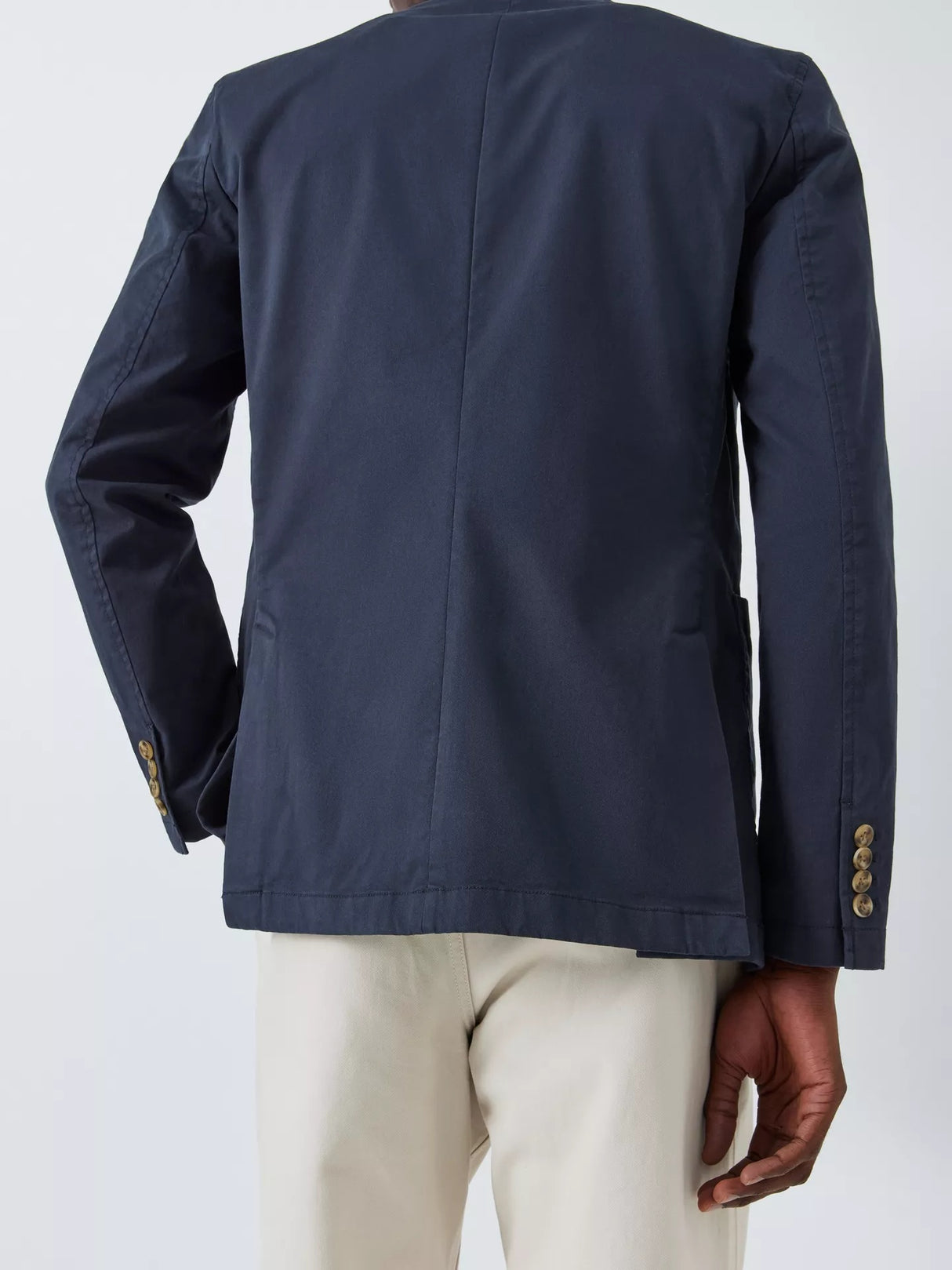 John Lewis Men's Smart Formal Casual Jacket Cotton Blazer - Navy - Large