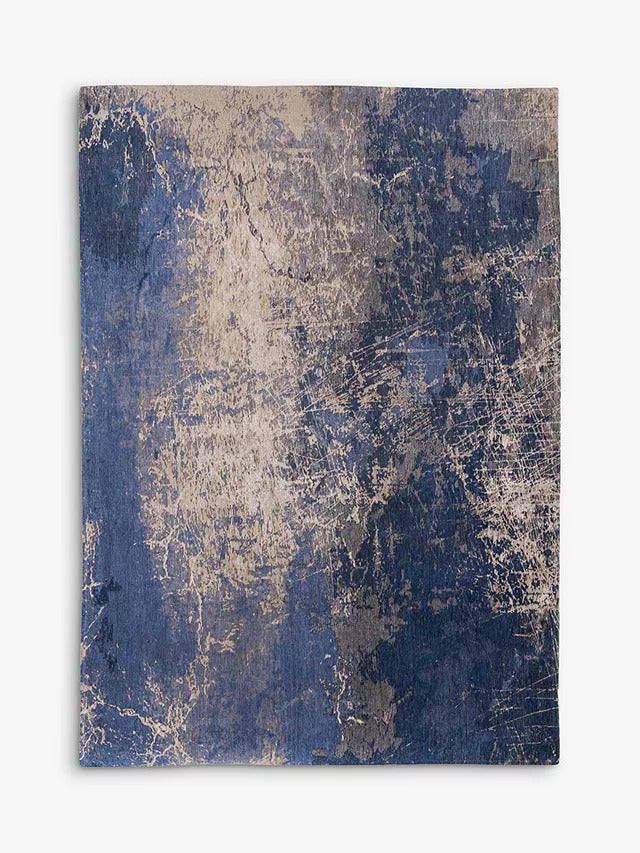 Louis De Poortere Cracks Abyss Abstract Rug L180 x W120cm - Blue - Kazoop 