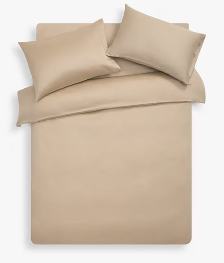 John Lewis Luxury Egyptian Cotton Sateen King Size Duvet Cover - Champagne - Kazoop 