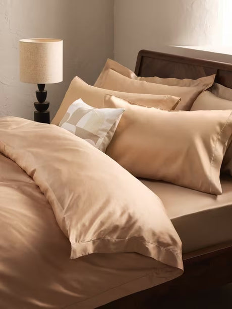 John Lewis Luxury Egyptian Cotton Sateen King Size Duvet Cover - Champagne - Kazoop 