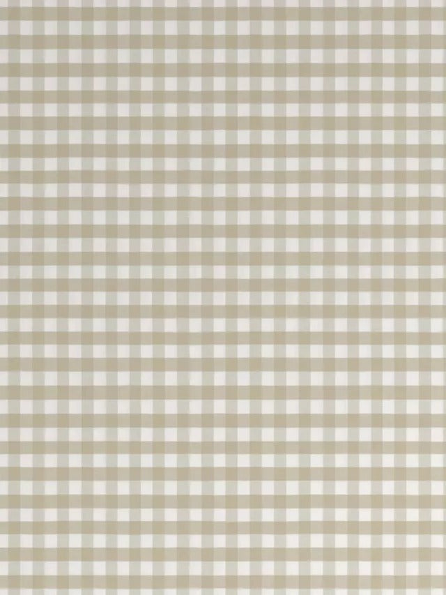 John Lewis Gingham Check Weave Pair Lined Curtains W167 x Drop 182cm - Putty - Kazoop 