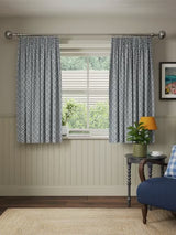 John Lewis Jaya Pair Lined Pencil Pleat Curtains W228 x D137cm - Lake Blue