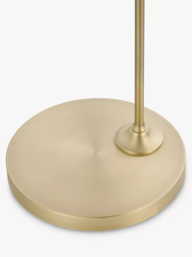 John Lewis Isabel Drum Shade Curved Arch Floor Lamp - Matte Antique Brass - Kazoop 