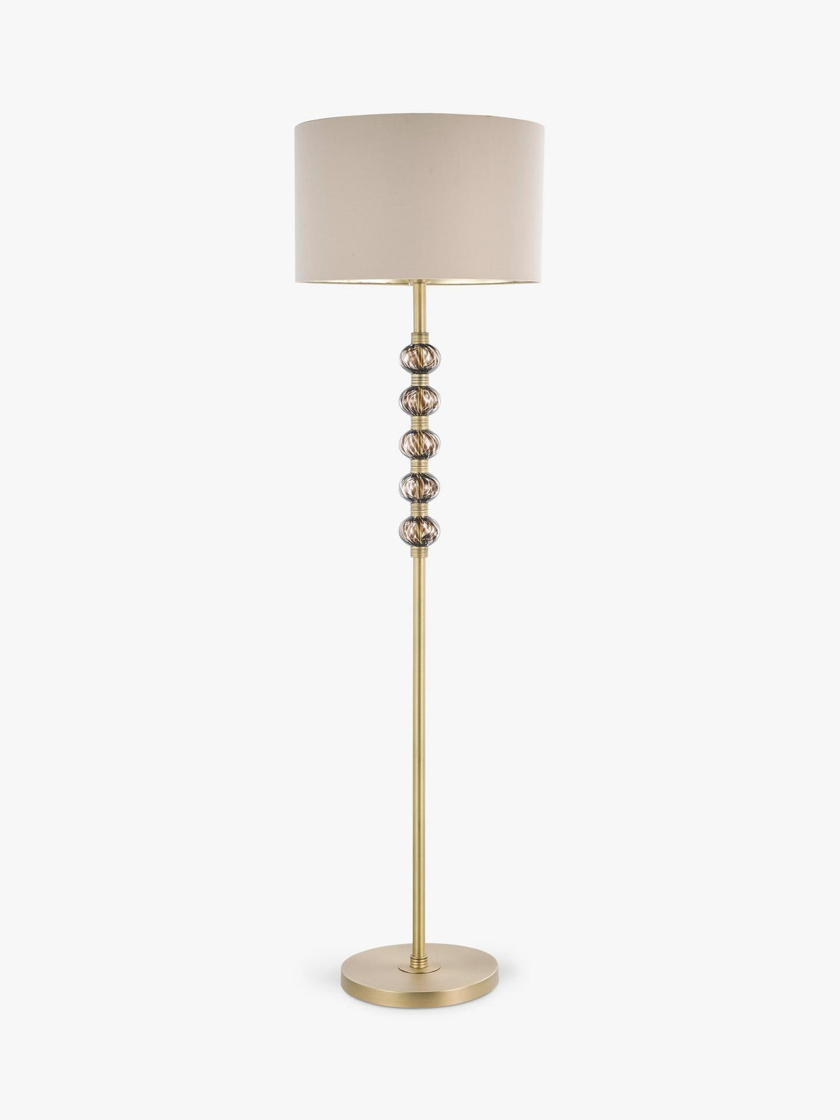 John Lewis Zane Non-Dimmable Floor Lamp Matte H159 x Dia.45cm Antique Brass