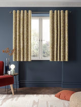 Harlequin Melodic Gold & Sand Pair Lined Eyelet Curtains W117 x Drop 137cm