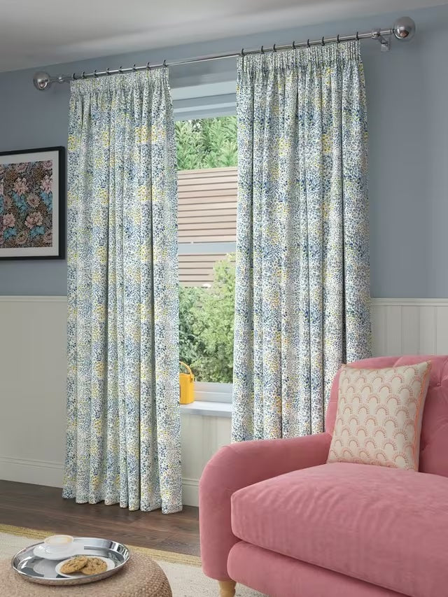 John Lewis Caravelle Pair Blackout Lined Multiway Curtains 167x228cm - Multi