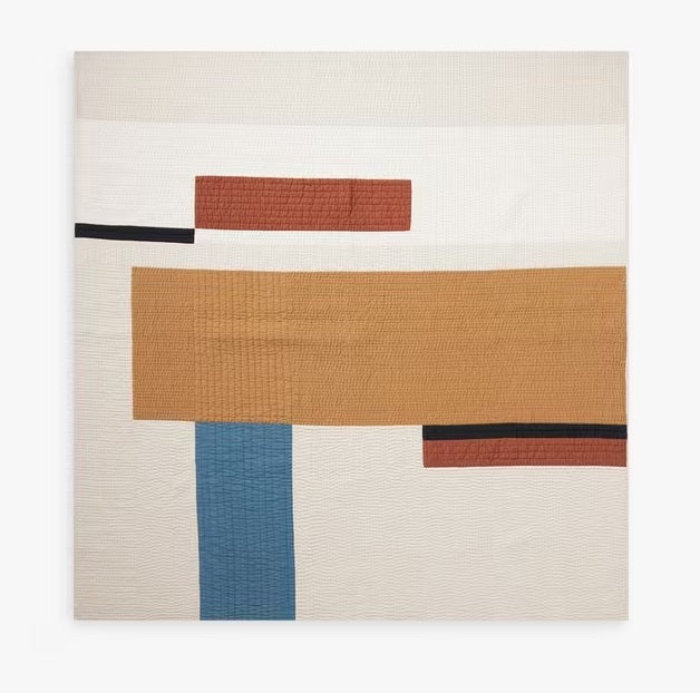 John Lewis Equilibrium Quilted Cotton & Linen Bedspread 220 x 220cm - Multi - Kazoop 