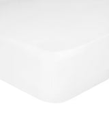 John Lewis White Cotton Sateen 1000TC 40cm Extra Deep Fitted Sheet - Double