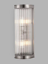 John Lewis Boston Ribbed Glass IP44  Bathroom Wall Light - Industrial Black