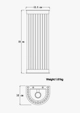 John Lewis Boston Ribbed Glass IP44  Bathroom Wall Light - Industrial Black