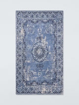 John Lewis Jaipur Cotton Blend Rectangular Traditional Rug 150 x 90cm - Navy