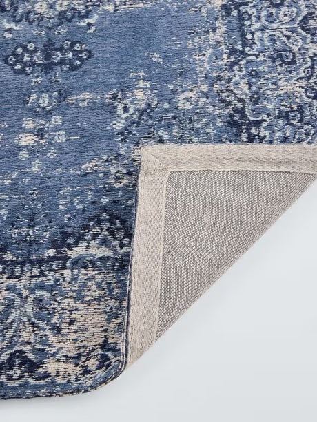 John Lewis Jaipur Cotton Blend Rectangular Traditional Rug 150 x 90cm - Navy