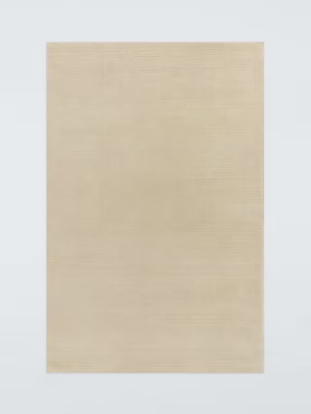 John Lewis Luxe Deep Pile Pure Wool Rectangular Rug L180 x W120cm - Natural