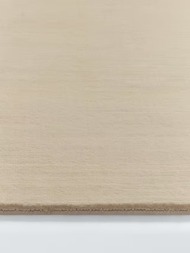 John Lewis Luxe Deep Pile Pure Wool Rectangular Rug L180 x W120cm - Natural