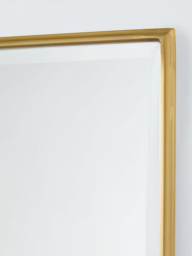 John Lewis Dalston Aluminium Rectangular Wall Mirror 100 x 60cm - Brass - Kazoop 