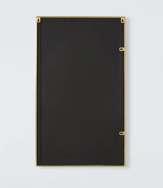 John Lewis Dalston Aluminium Rectangular Wall Mirror 100 x 60cm - Brass - Kazoop 
