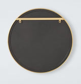 John Lewis Dalston Aluminium 80cm Round Slim Wall Mirror - Plain Brass - Kazoop 