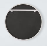 John Lewis Rye Industrial Metal Round 80cm Wall Mirror - Polished Aluminium