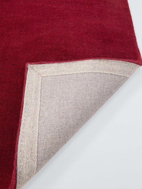 John Lewis Wellington Hand Loomed Rectangular Wool Rug L230 x W160cm - Red
