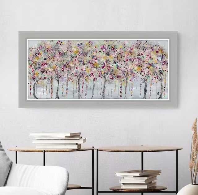 John Lewis Sara Otter Memories with You Framed Print 63 x 129cm - Pink/Multi