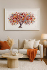 John Lewis Sara Otter 'Tree Of Hearts' Framed Print 71 x 121cm - Pink/Multi
