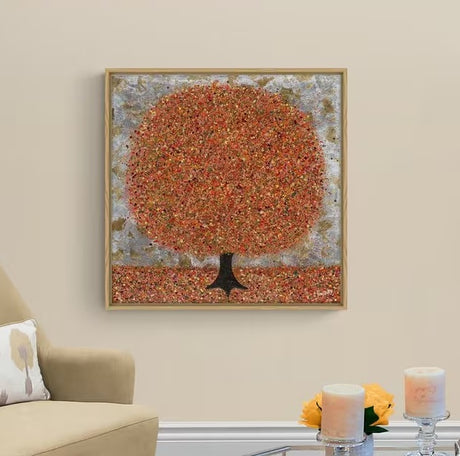 Nicky Chubb Bright & Beautiful Autumn Framed Canvas Print 64 x 64cm - Orange