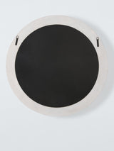 John Lewis Hand-Carved Coastal Wood Frame Round Wall Mirror 80cm White Wash