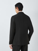 John Lewis Basket Weave Regular Fit Shawl Collar Dinner Jacket - 42S - Black