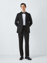 John Lewis Basket Weave Regular Fit Shawl Collar Dinner Jacket - 42S - Black