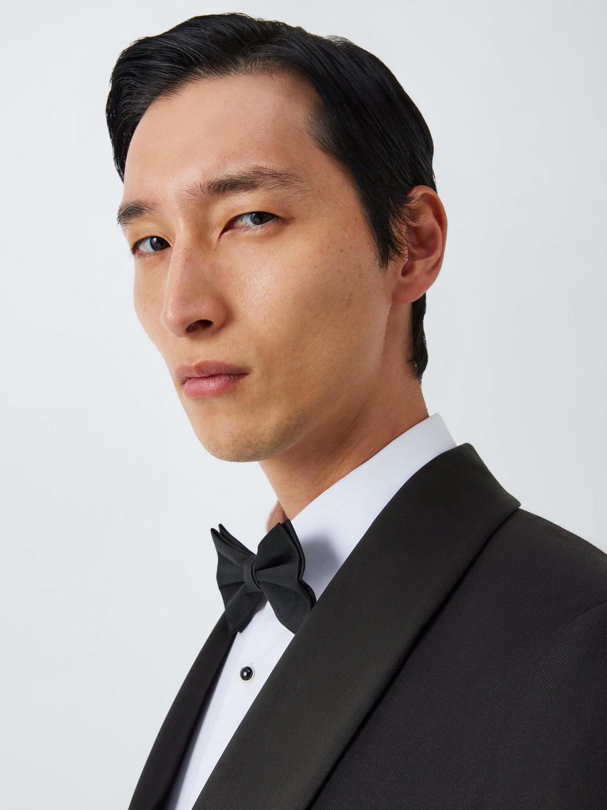 John Lewis Basket Weave Regular Fit Shawl Collar Dinner Jacket - 42S - Black