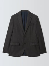 John Lewis Super 100's Birdseye Wool Regular Suit Blazer - Charcoal - 42L
