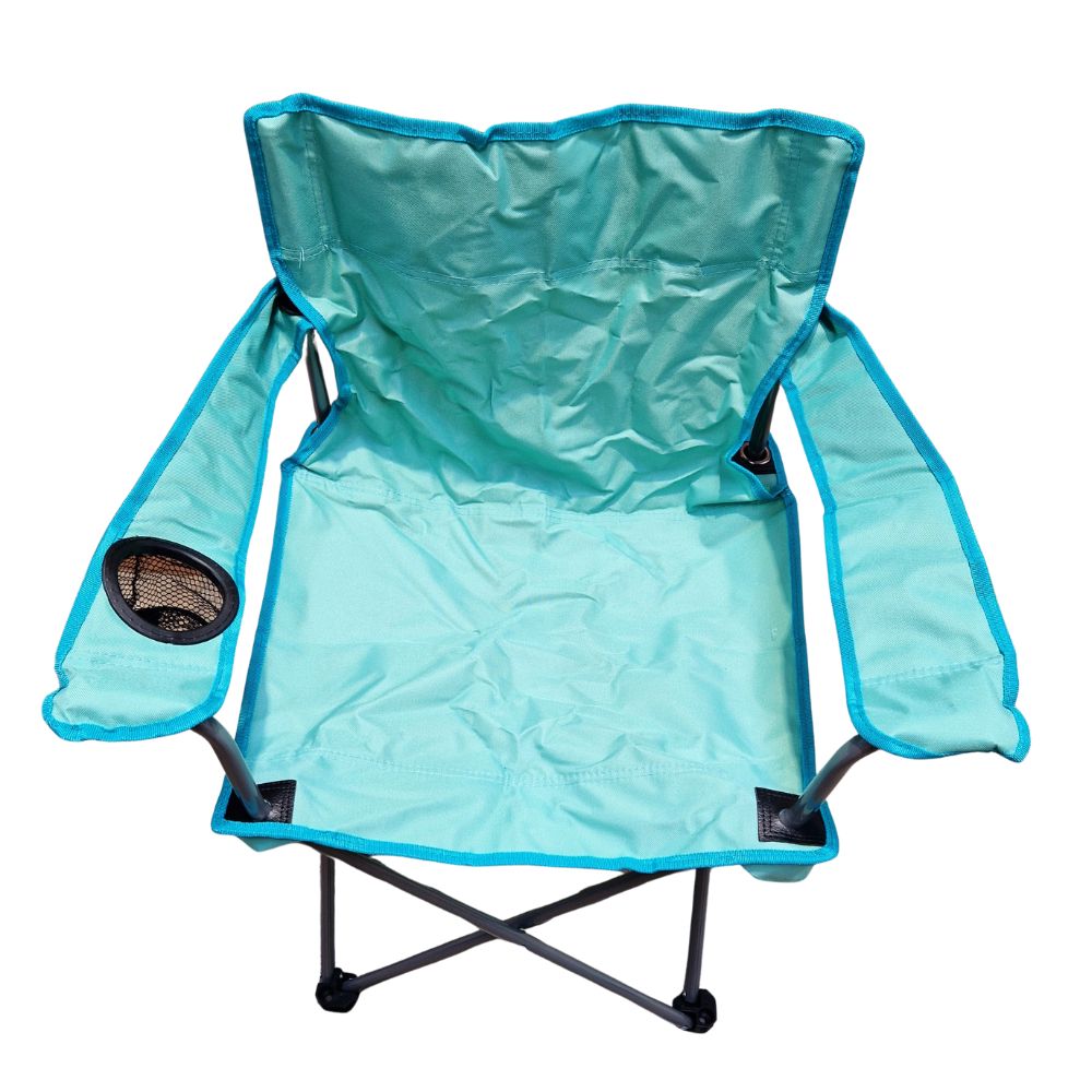 Tesco Folding Outdoor Garden Portable Camping Chairs Pack of 6 - Aqua/Green