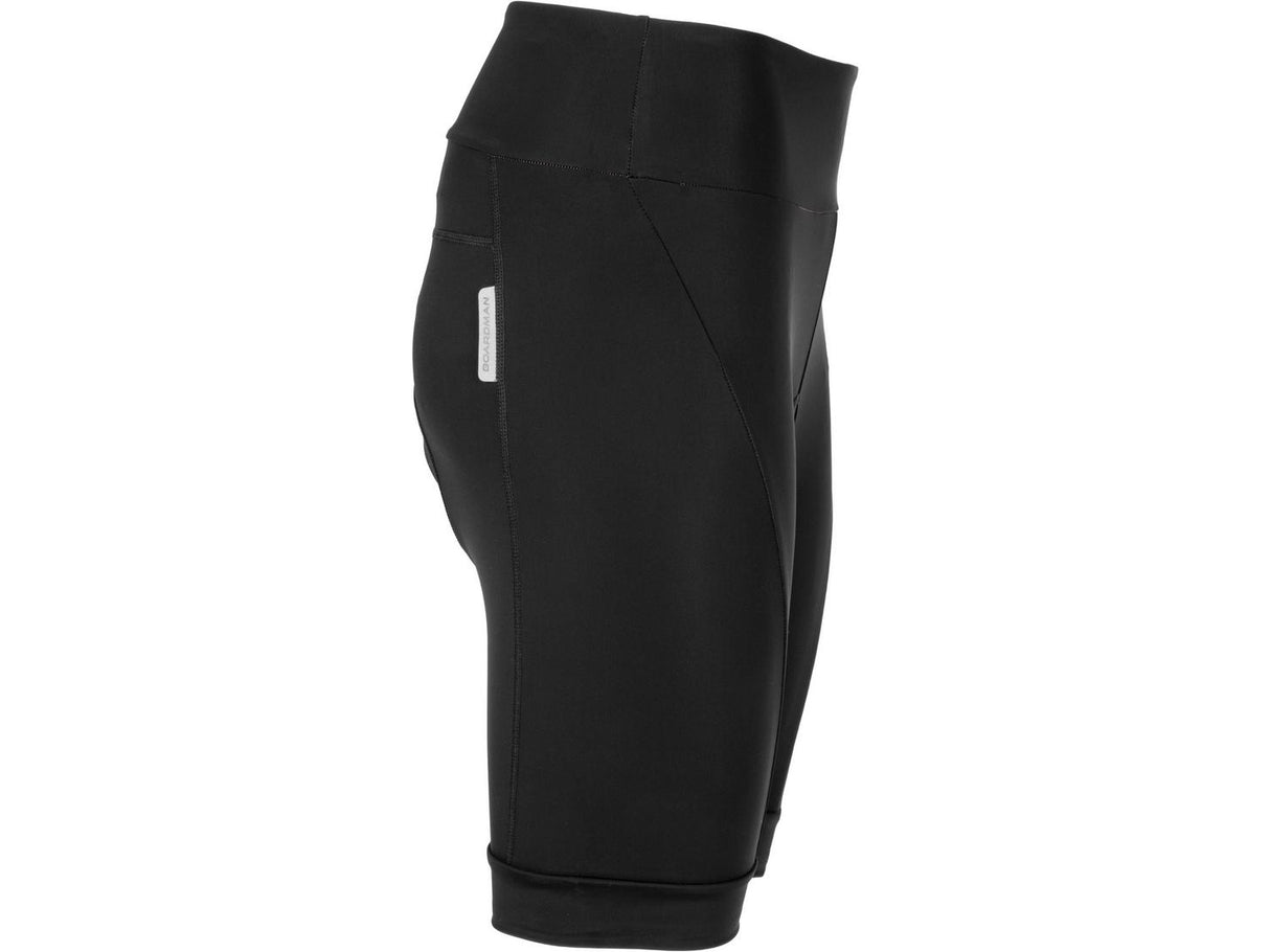 Boardman Womens Polyamide Cycling Shorts with Reflective Tab Black - Size 16