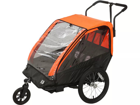 Halfords Stroller Conversion Handlebar & Wheel Kit for Double Child Trailer