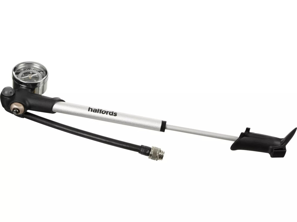 Halfords Suspension Shock Dial Gauge Bleed Valve 400psi MTB Tyre Pump
