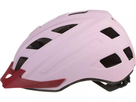 Halfords Lilac Contrast 7-15 Years Junior Girls Cycling Helmet 52-59cm Pink