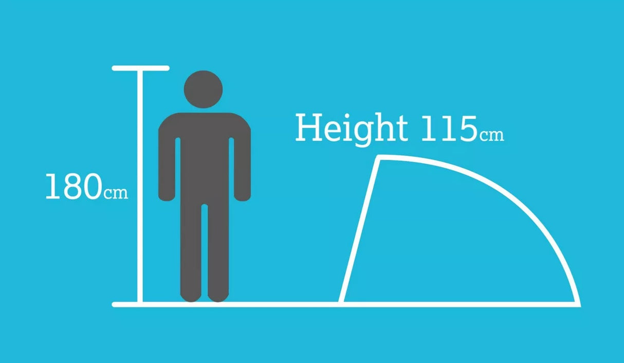 Halfords Pop-Up 30+ UV Camping Portable Easy Pitch Beach Shelter - Blue