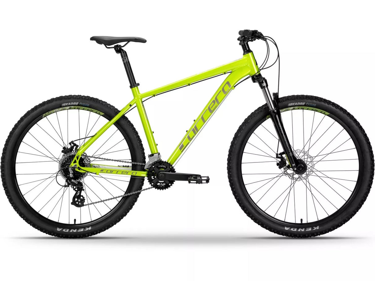 Carrera Vengeance Mens 16-Speed Mountain Bike - Neon Lime - Medium Frame
