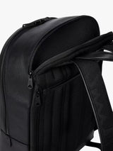 Paul Smith Unisex Classic Embossed Straw-Grain Leather Backpack - Black