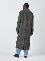 AND/OR Women's Raya Herringbone Classic Longline Coat - Charcoal - Size 16